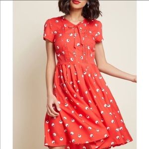 MODCLOTH Fervour A-Line Sheep Print Dress